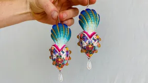 Alebrije Heart Earrings. Sterling Silver. Atelier Aadya