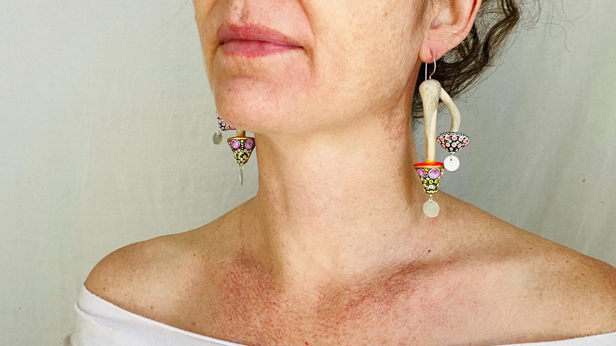 Alebrije Mushroom Earrings. Sterling Silver. Atelier Aadya. 0438