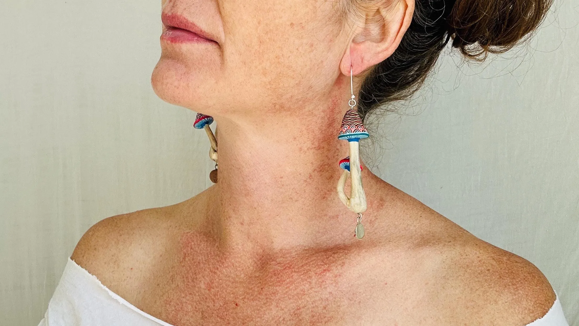 Alebrije Mushroom Earrings. Sterling Silver. Atelier Aadya. 2954