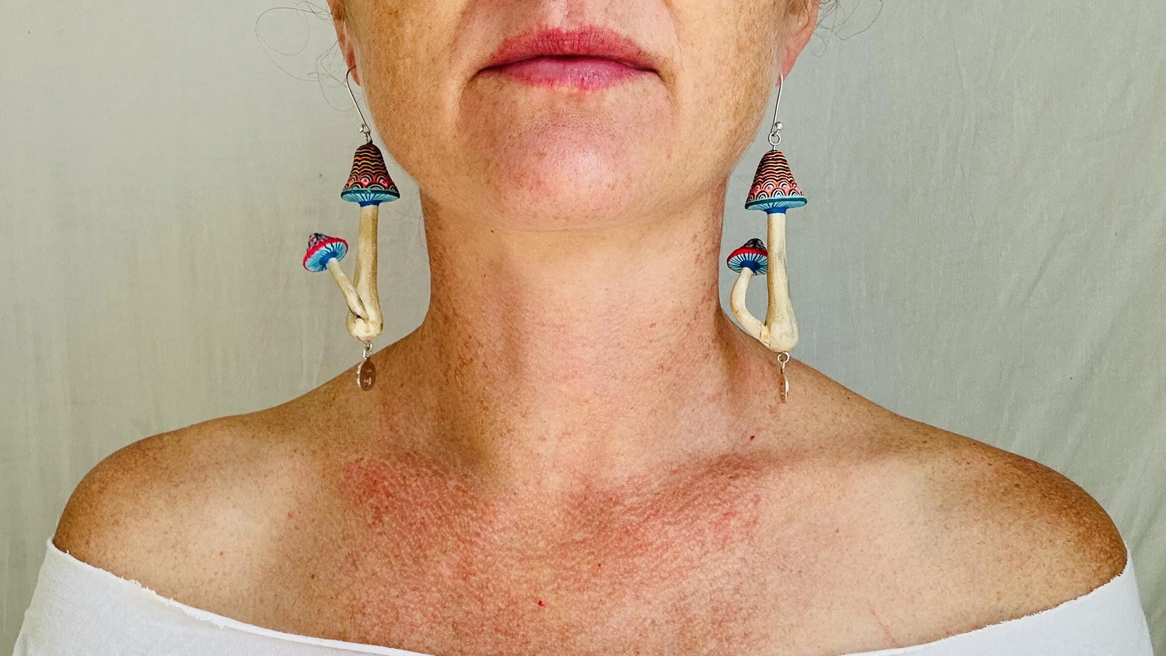 Alebrije Mushroom Earrings. Sterling Silver. Atelier Aadya. 2954