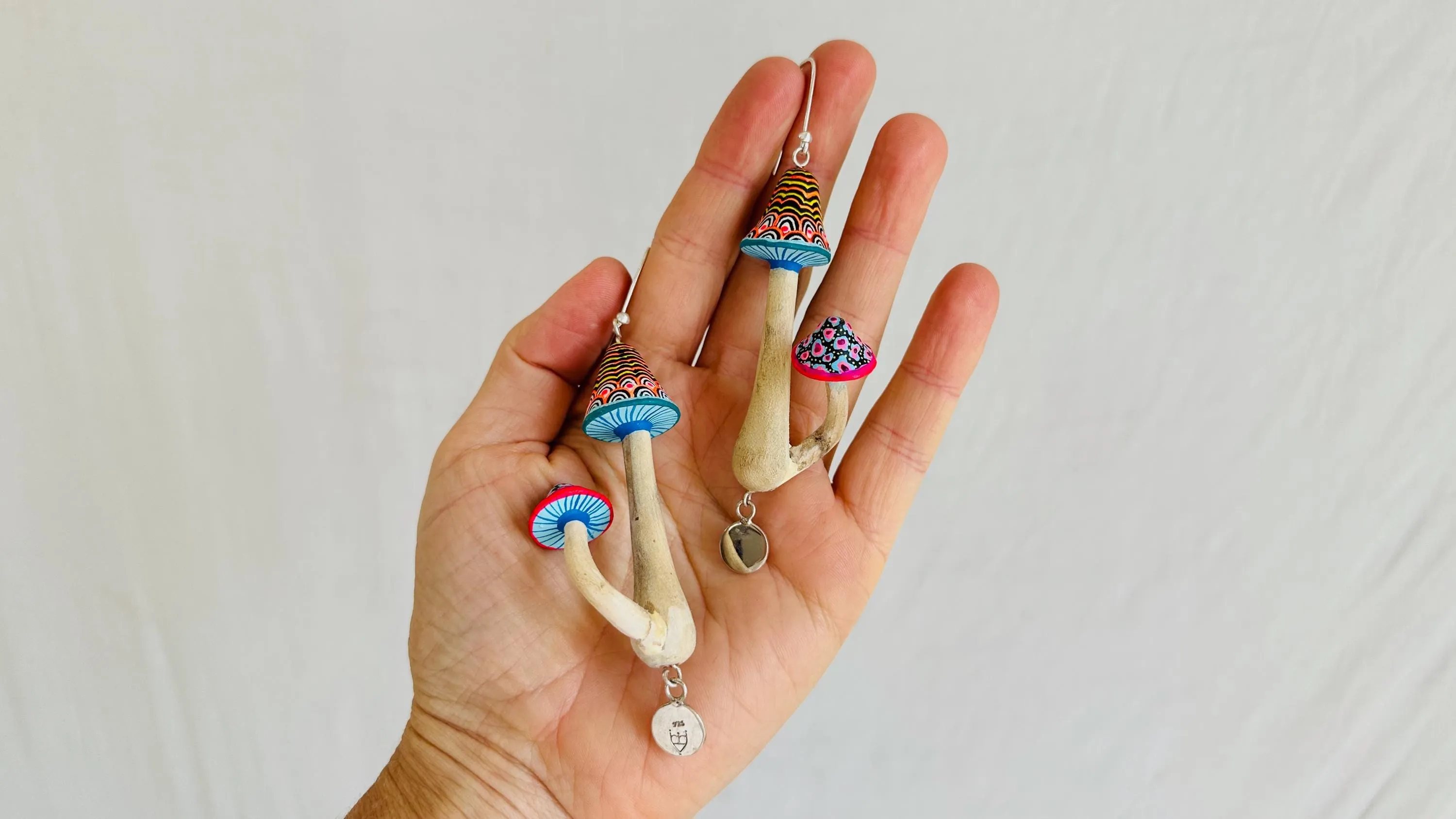 Alebrije Mushroom Earrings. Sterling Silver. Atelier Aadya. 2954