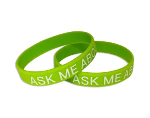Ask Me My Pronoun Silicone Bracelets