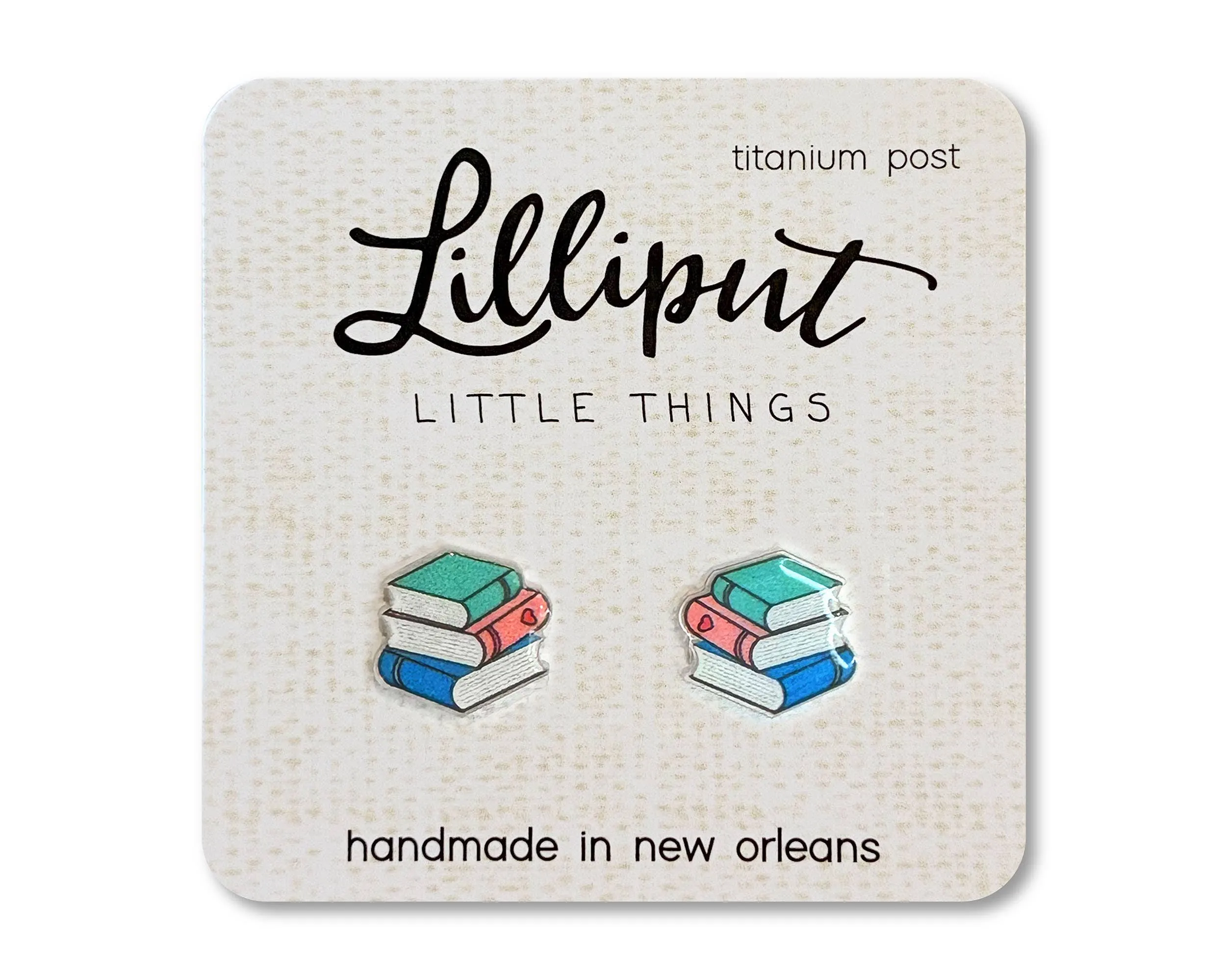 BOOK STACK EARRINGS