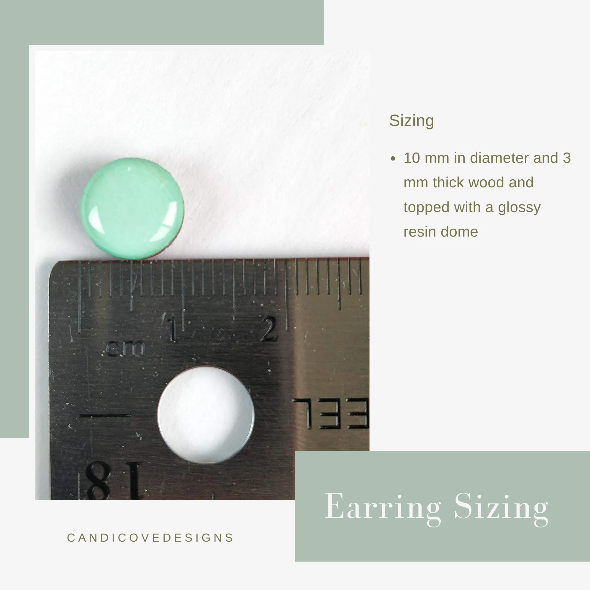 Glow in the Dark Pink Stud Earrings by Candi Cove Designs