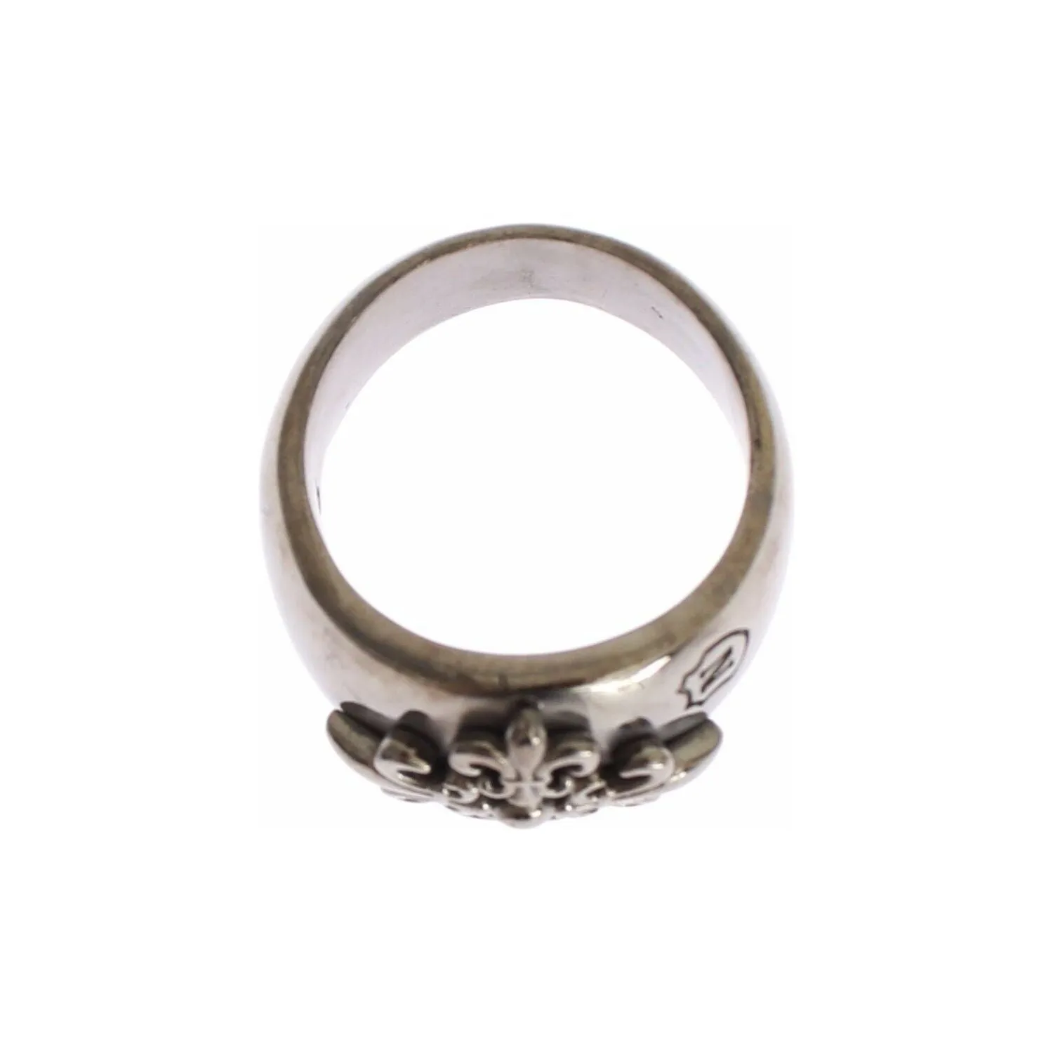 Nialaya Sterling Silver Rhodium Men's Statement Ring