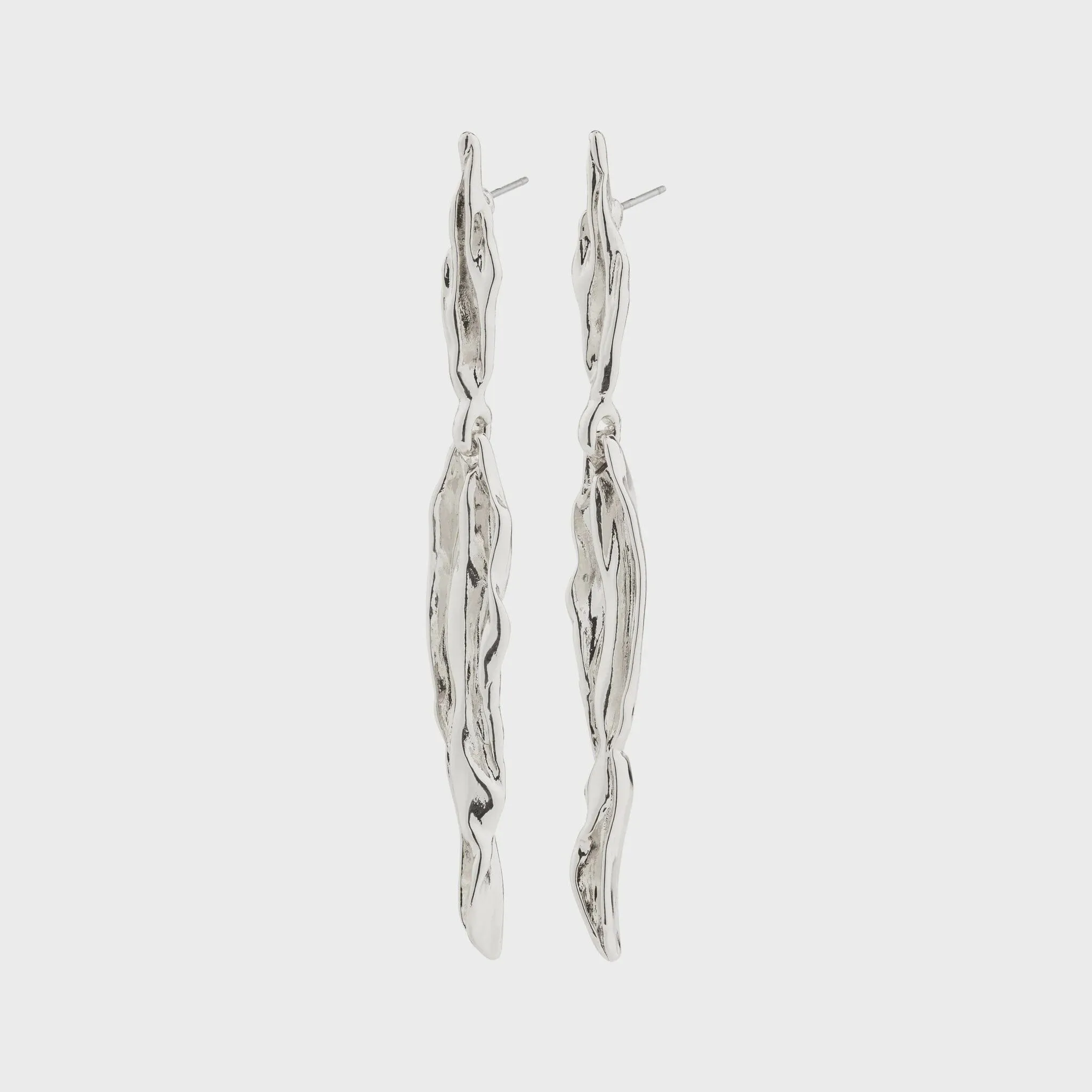 PILGRIM FEEL SILVER DANGLE EARRINGS