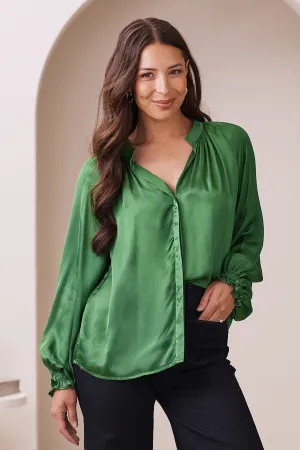 Sierra Long Sleeve Top Emerald