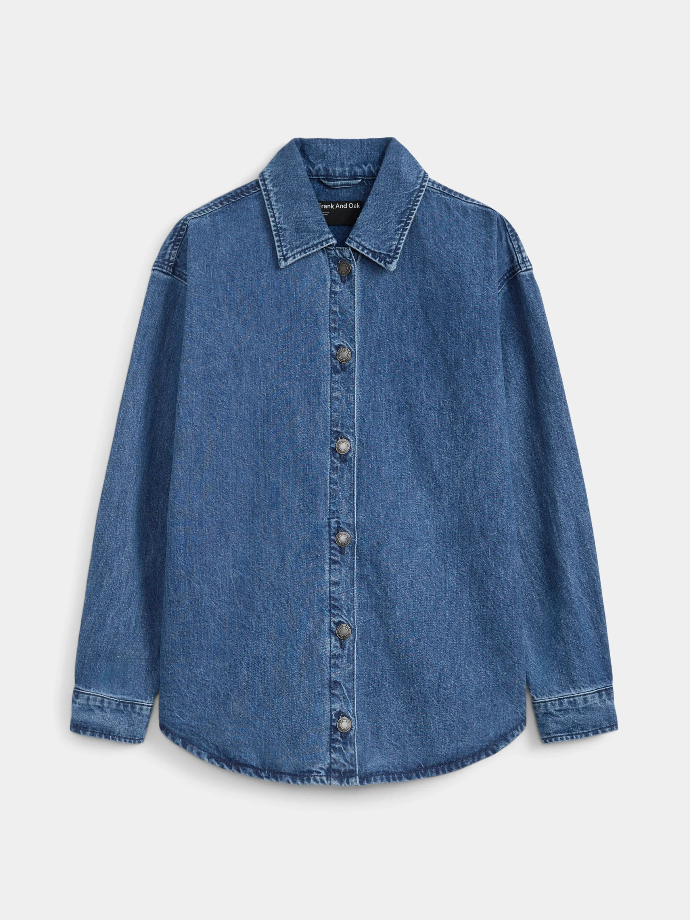 The Denim Overshirt in Medium Blue