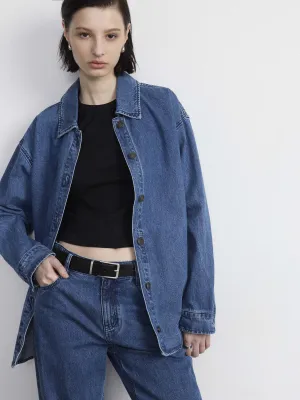 The Denim Overshirt in Medium Blue