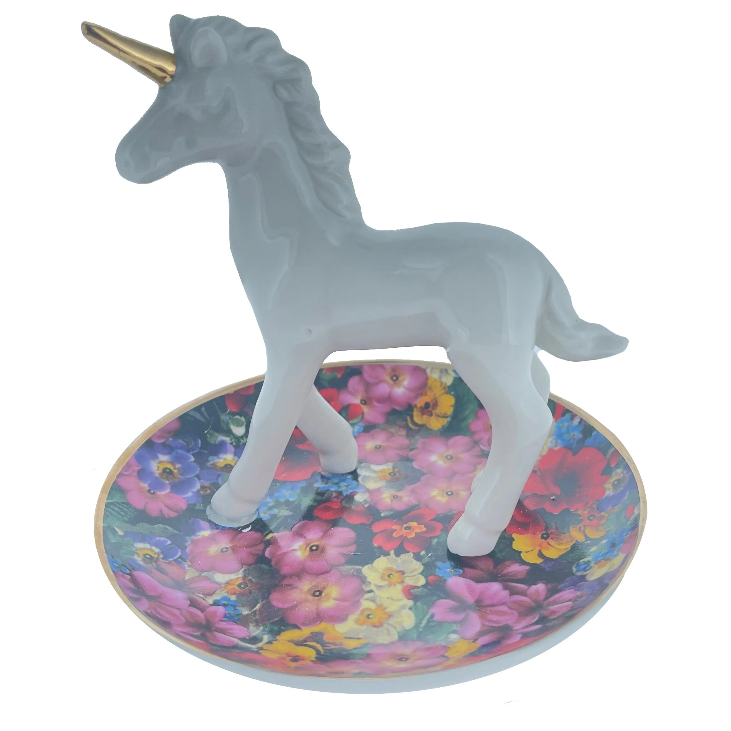 Unicorn Garden Trinket Plate