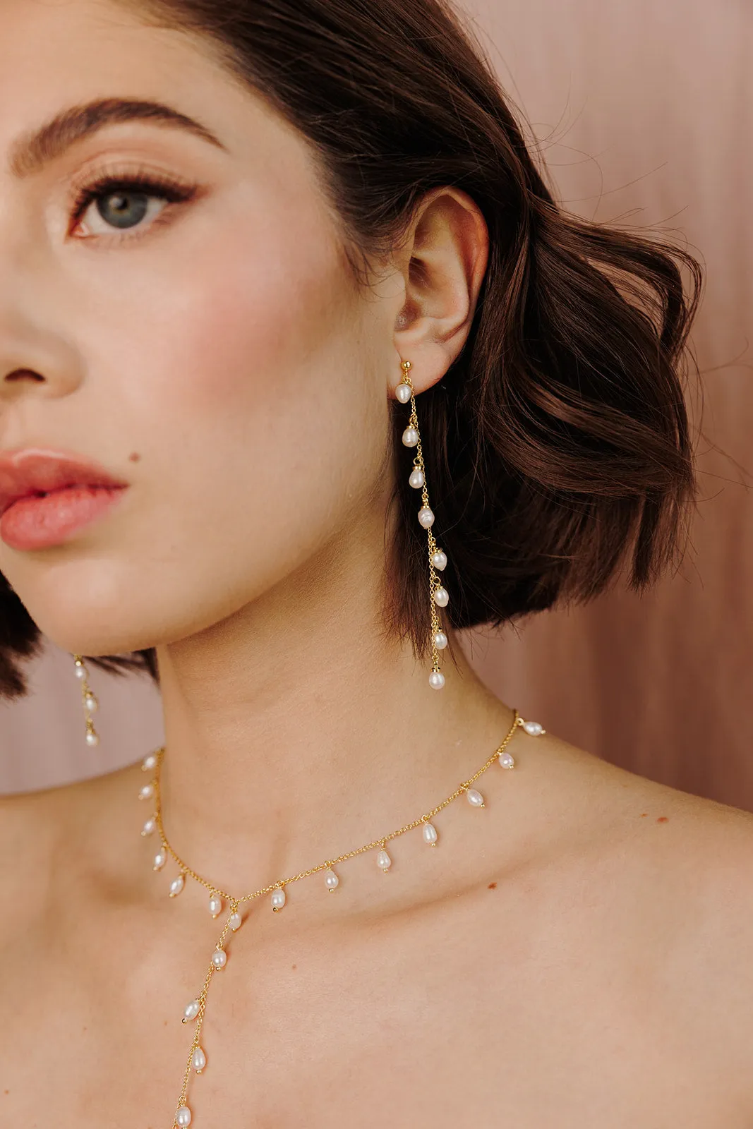 Whispering Pearl Drop Earrings