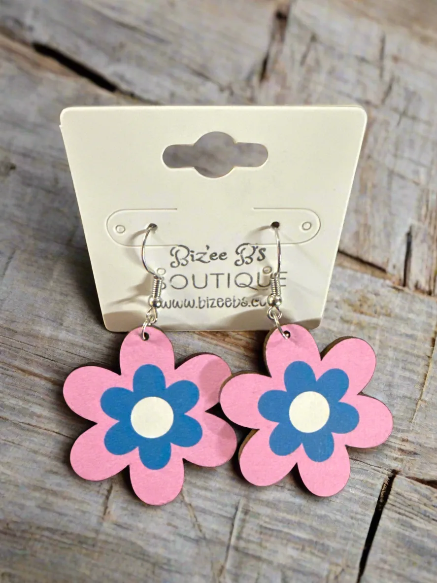 Wooden Easter Earrings